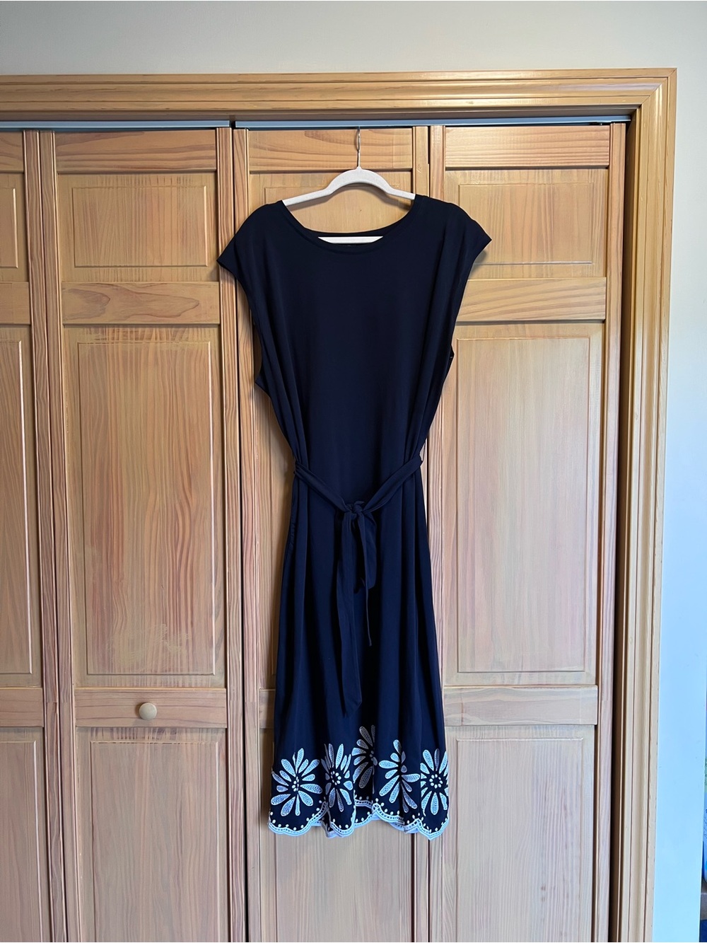 Talbots sleeveless navy dress 2X